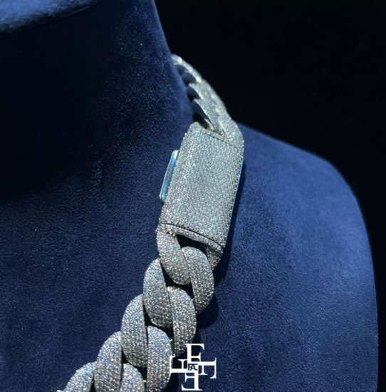 Buy Moissanite Diamond VVS D Six-Row Miami Chain 925 Silver 