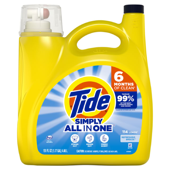 Tide Simply Liquid Laundry Detergent, Daybreak Fresh Scent 