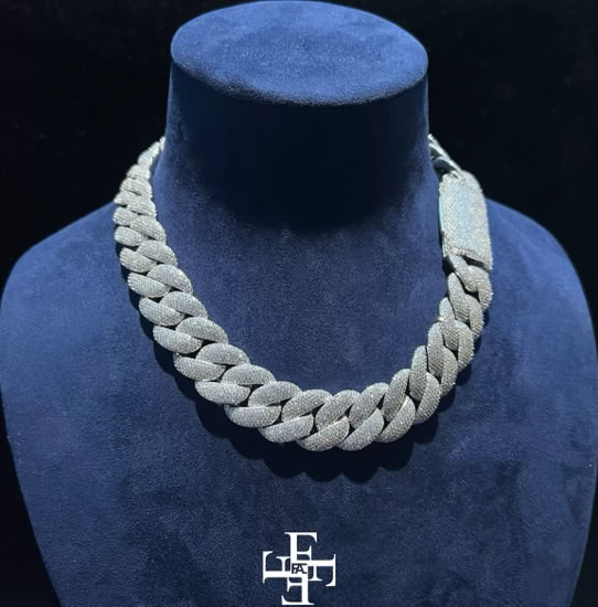 Buy Moissanite Diamond VVS D Six-Row Miami Chain 925 Silver 