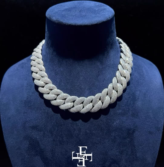 Buy Moissanite Diamond VVS D Six-Row Miami Chain 925 Silver 