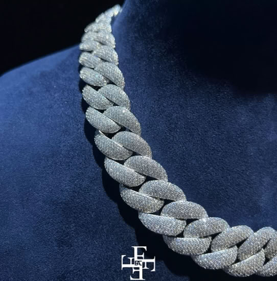 Buy Moissanite Diamond VVS D Six-Row Miami Chain 925 Silver 