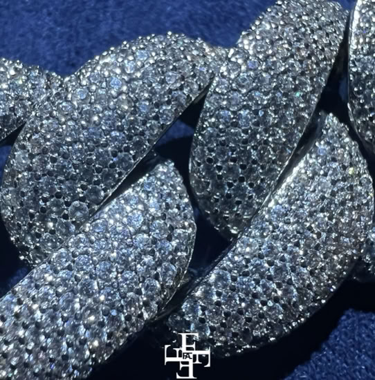 Buy Moissanite Diamond VVS D Six-Row Miami Chain 925 Silver 